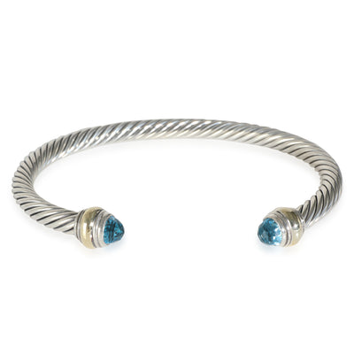 Cable Classic Topaz Bracelet in 14k Yellow Gold/Sterling Silver