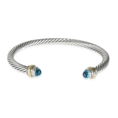 Cable Classic Topaz Bracelet in 14k Yellow Gold/Sterling Silver