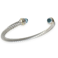 Cable Classic Topaz Bracelet in 14k Yellow Gold/Sterling Silver