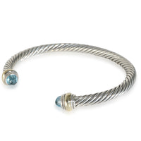 Cable Classic Topaz Bracelet in 14k Yellow Gold/Sterling Silver