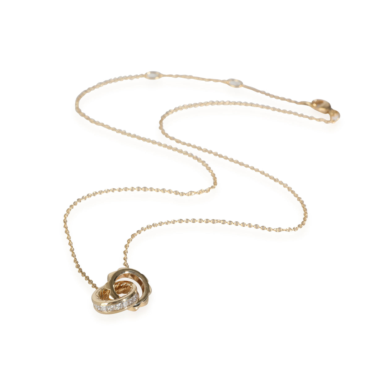 Crossover Pendant in 18k Yellow Gold 0.37 CTW