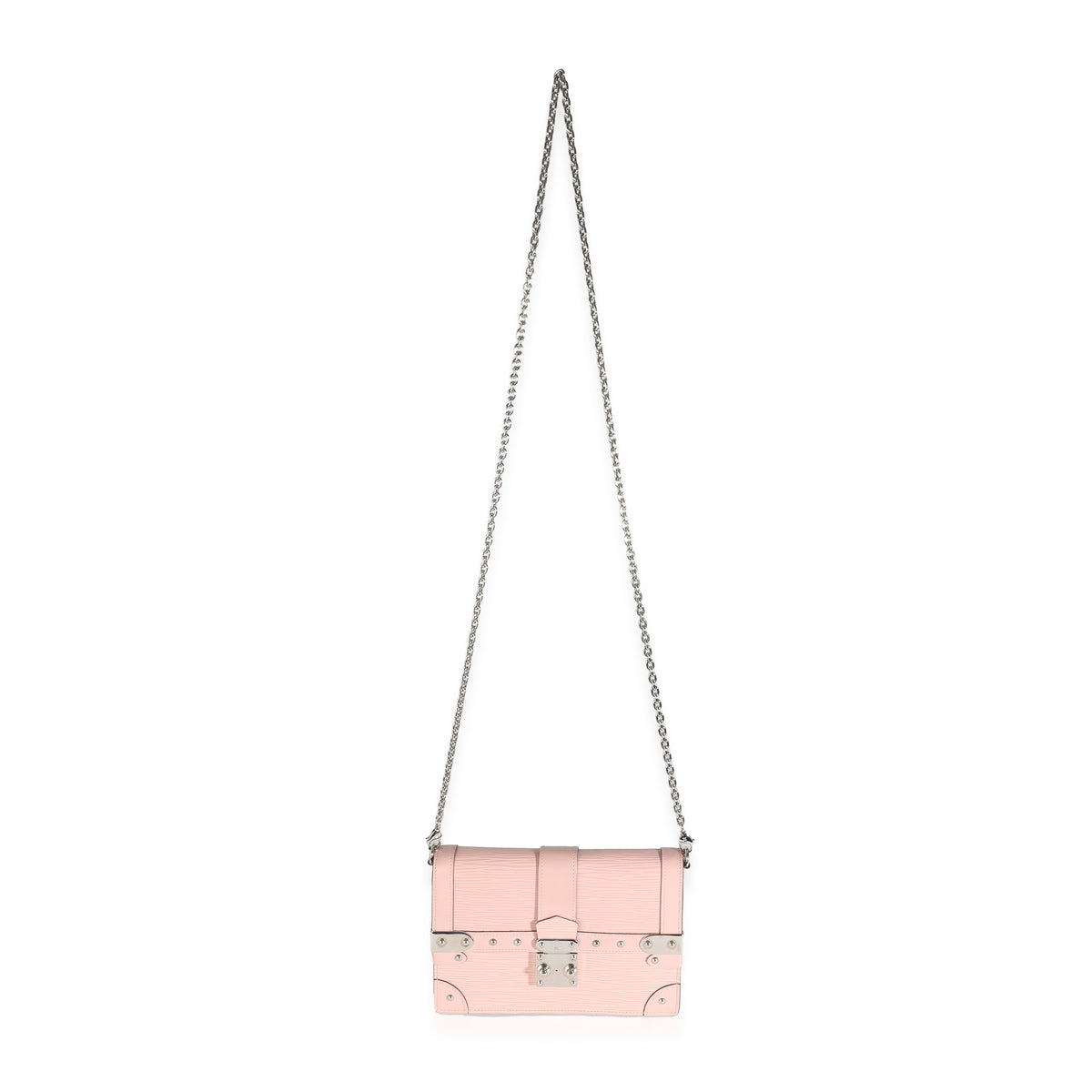 Louis Vuitton Rose Ballerine Epi Trunk Chain Wallet Handbag av