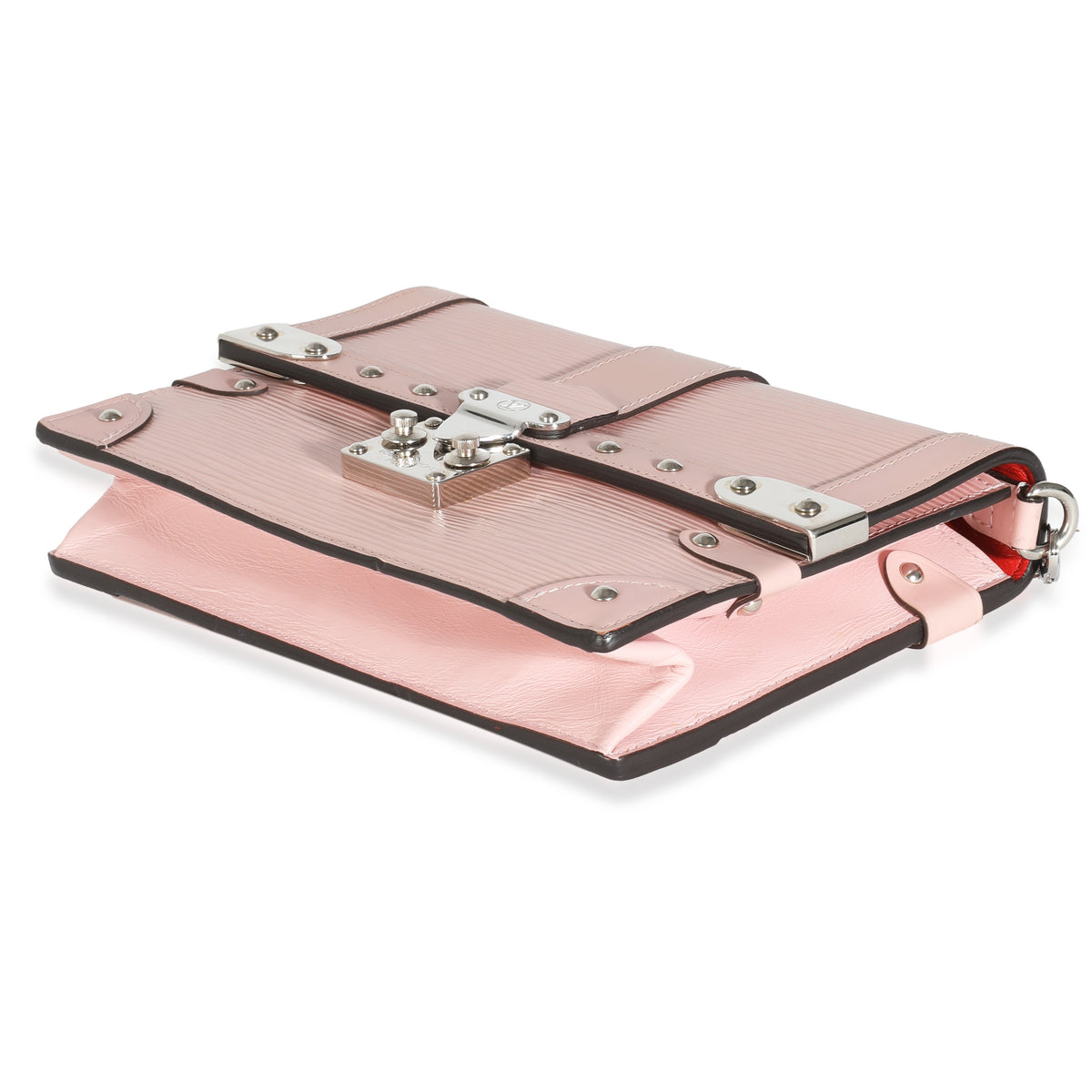 Louis Vuitton Rose Ballerine Epi Trunk Chain Wallet Handbag box