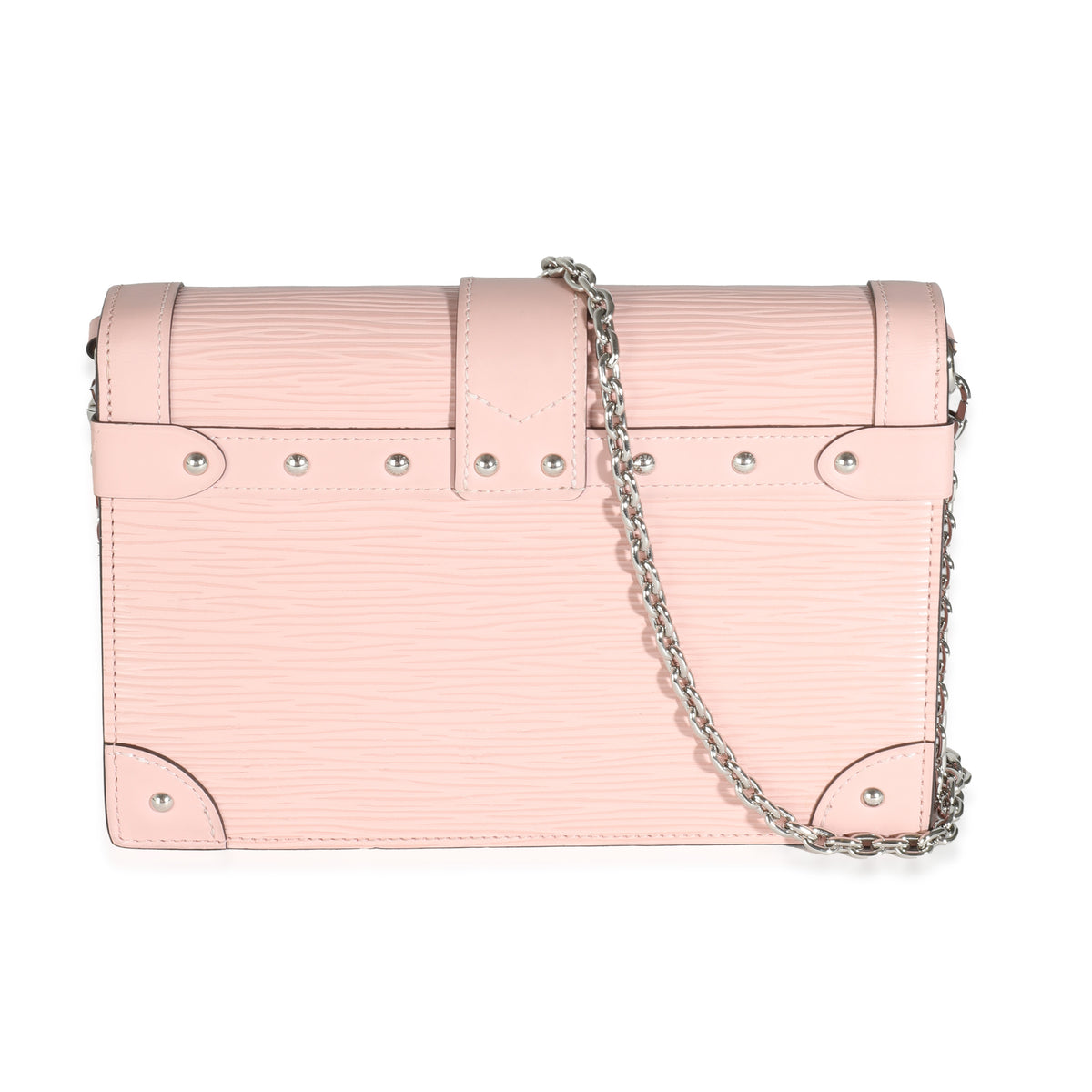 Louis Vuitton Rose Ballerine Epi Trunk Chain Wallet Handbag bv