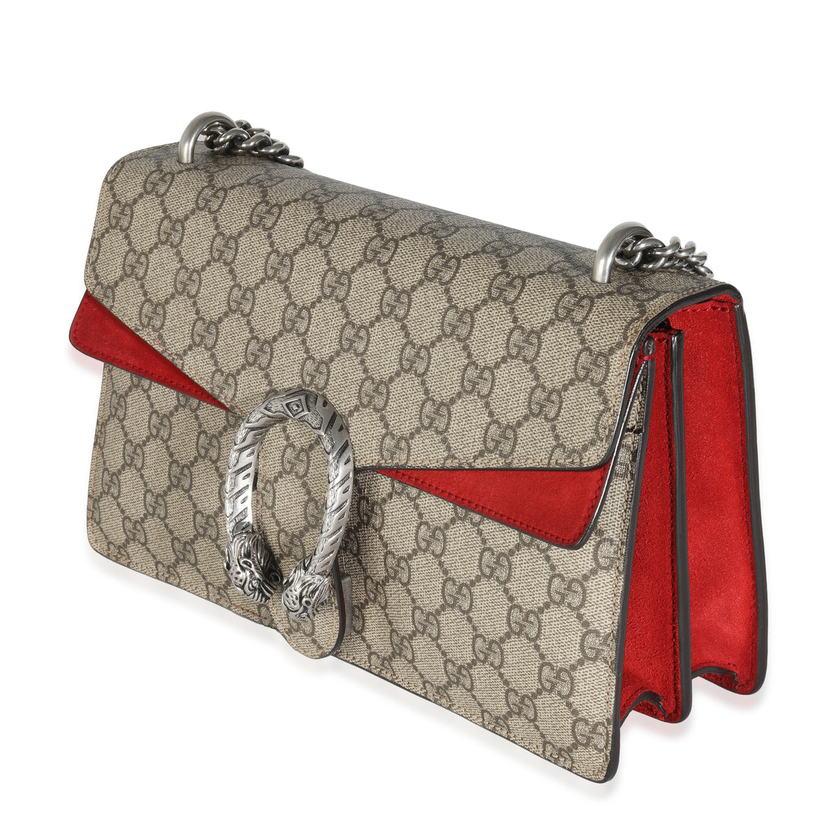 Red Suede Beige GG Supreme Canvas Small Dionysus