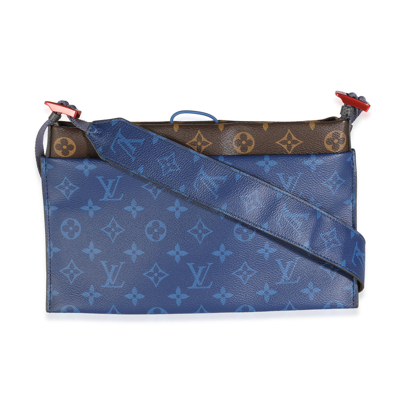 Pacific Blue Monogram Canvas Small Outdoor Pouch