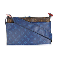 Pacific Blue Monogram Canvas Small Outdoor Pouch