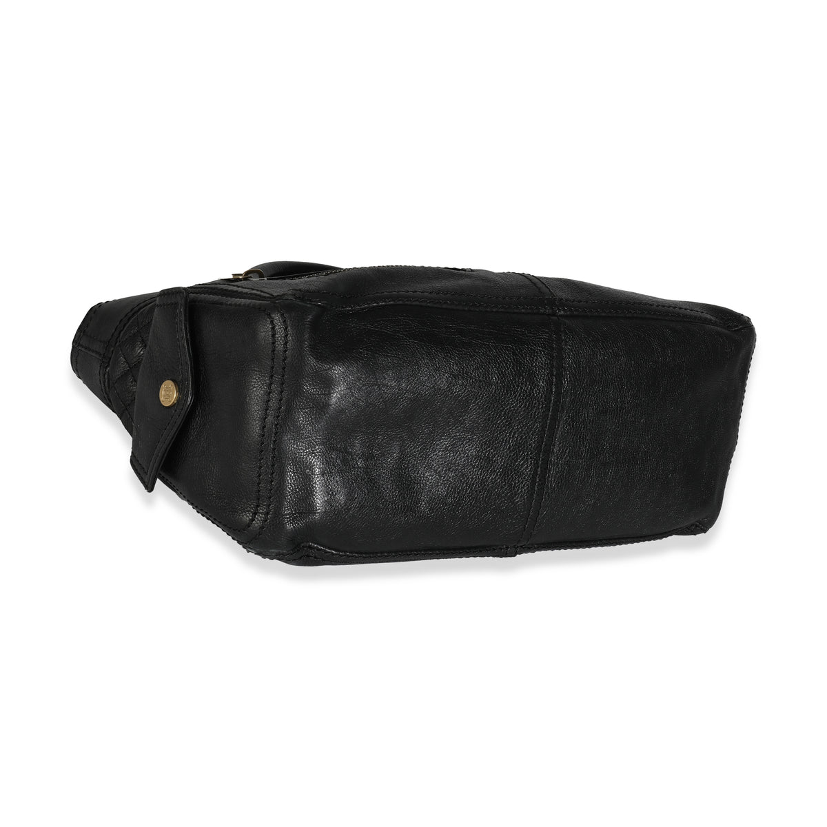 Vintage Black Leather Front Pocket Boogie Bag