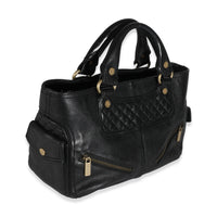 Vintage Black Leather Front Pocket Boogie Bag