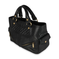 Vintage Black Leather Front Pocket Boogie Bag