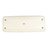 Mystic White Grainy Calfskin Medium Zumi Top Handle Bag