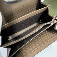 Beige GG Supreme Canvas Dionysus Chain Wallet