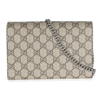 Beige GG Supreme Canvas Dionysus Chain Wallet