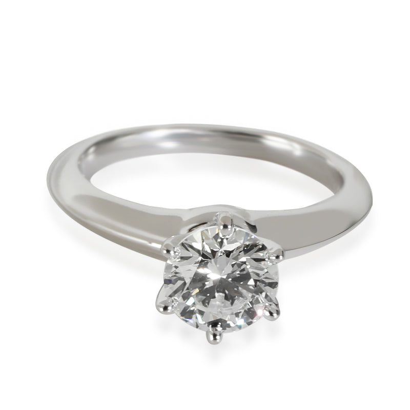 Tiffany Solitaire Engagement Ring in  Platinum H VS2 1.02 CTW