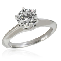 Tiffany Solitaire Engagement Ring in  Platinum H VS2 1.02 CTW