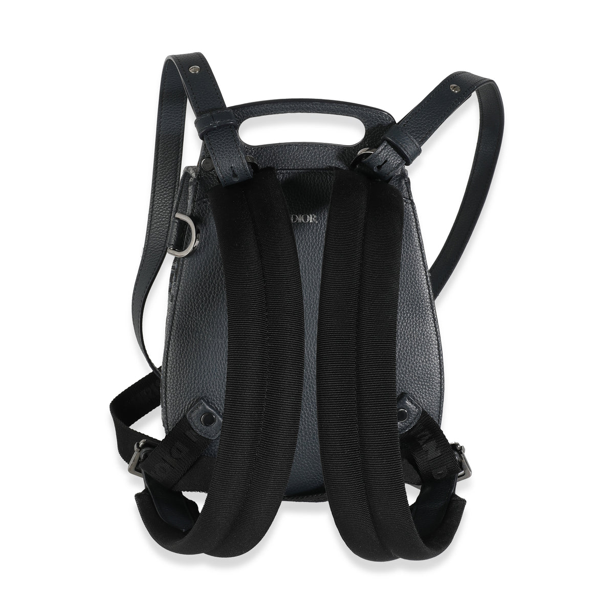 Dior Homme Navy Blue Oblique Calfskin Mini Saddle Backpack