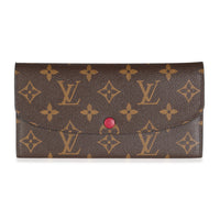 Fuchsia Monogram Canvas Emilie Wallet