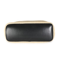 Black Leather Beige Raffia Medium Boucle Shopper Tote