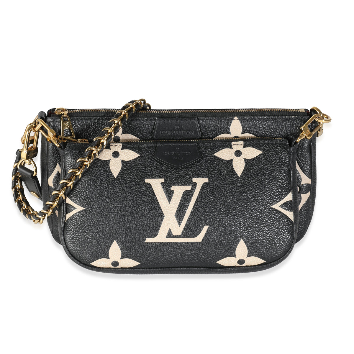 Black Cream Giant Monogram Empreinte Multi Pochette Accessoires