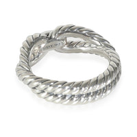 Cable Loop Ring in  Sterling Silver 0.05 CTW