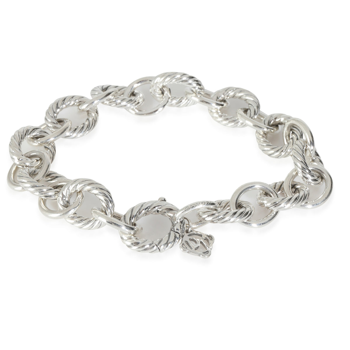 Sterling Silver Oval Link Bracelet, 12mm