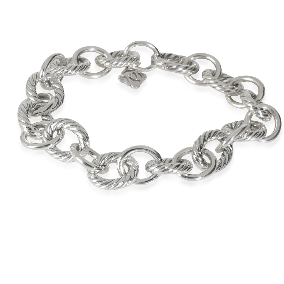 Sterling Silver Oval Link Bracelet, 12mm