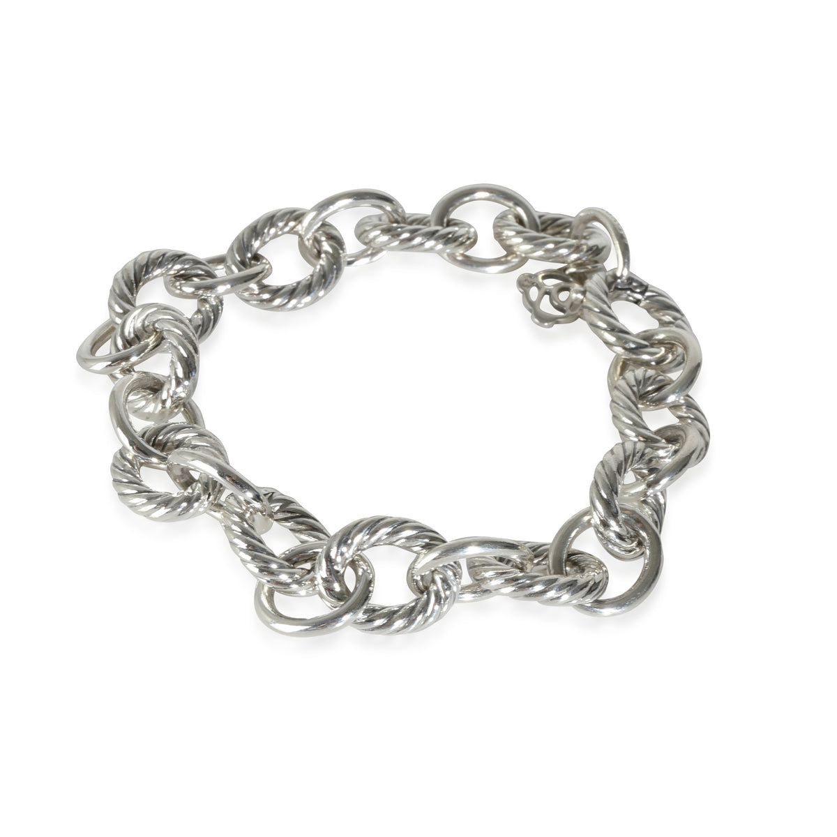 Sterling Silver Oval Link Bracelet, 12mm