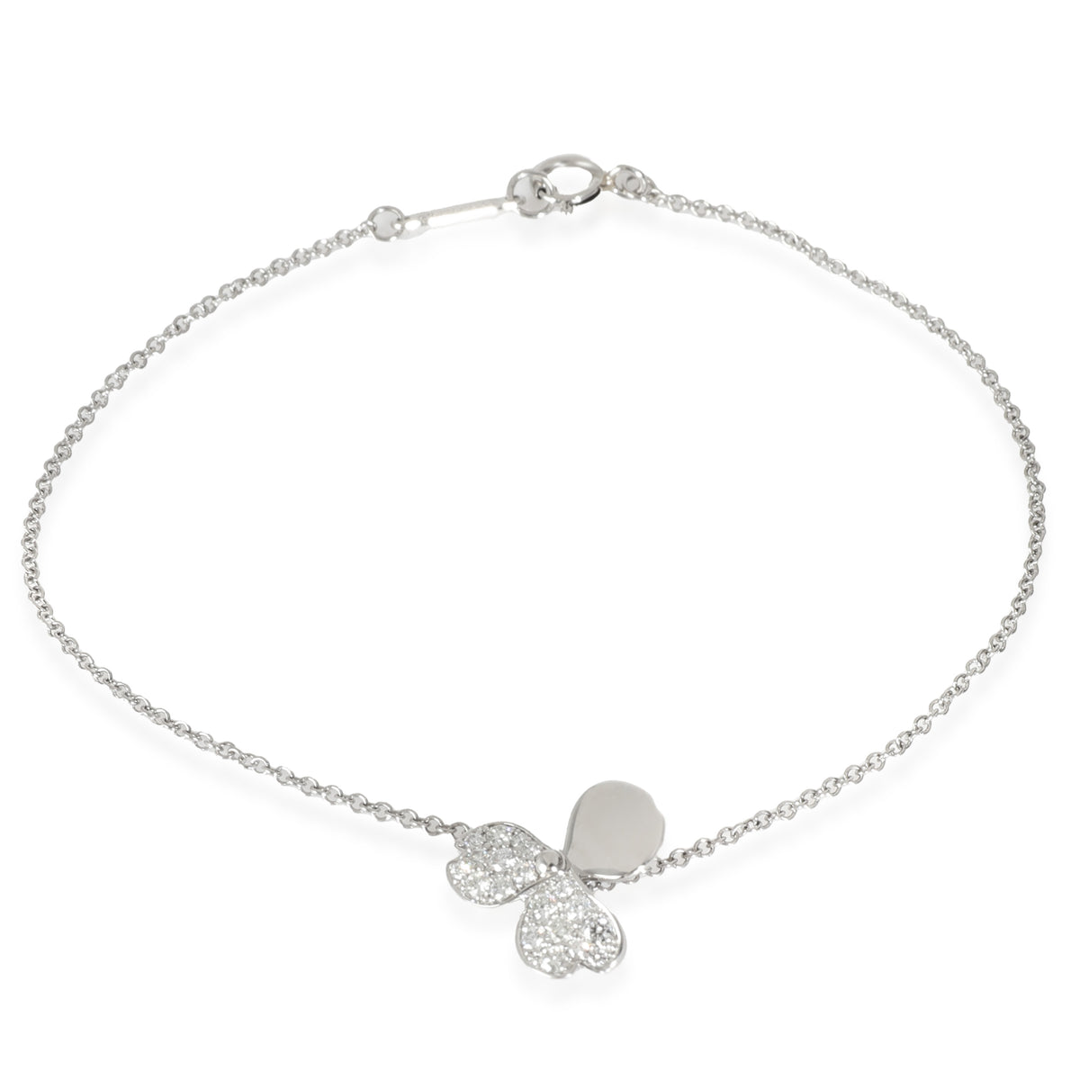 Paper Flowers Bracelet with Diamonds in Platinum 0.17 CTW