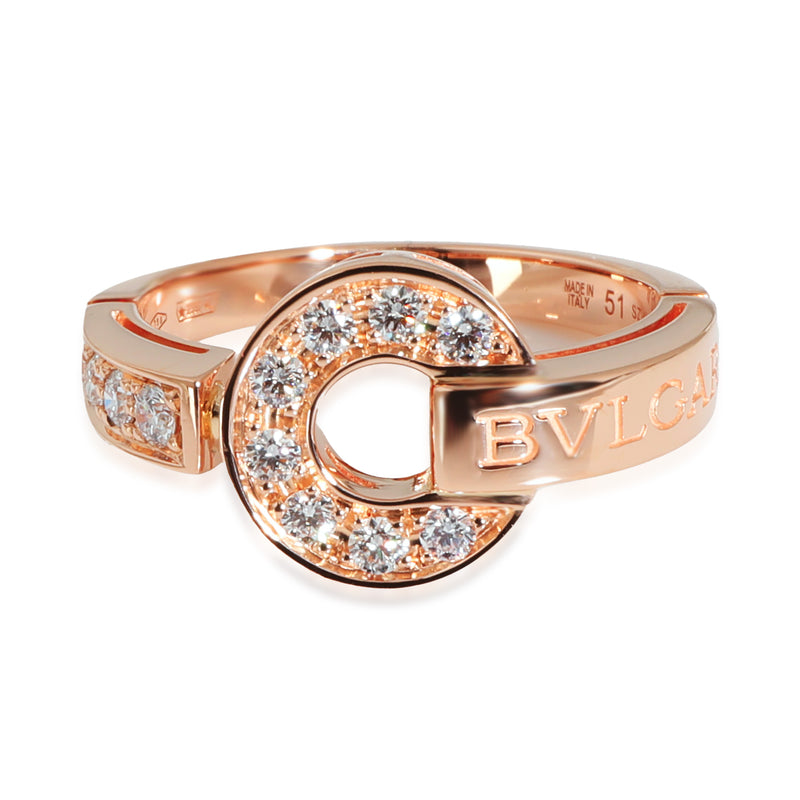 Bvlgari Bvlgari Ring in 18k Rose Gold, .28 CTW.