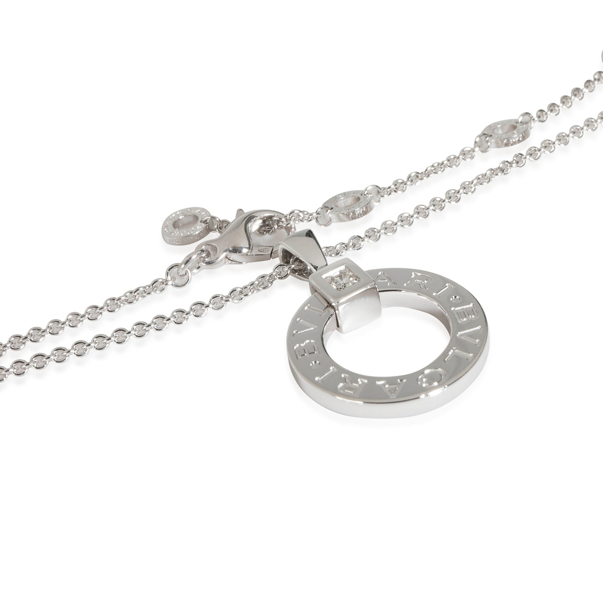 Bvlgari Bvlgari Pendant in 18k White Gold 0.07 CTW