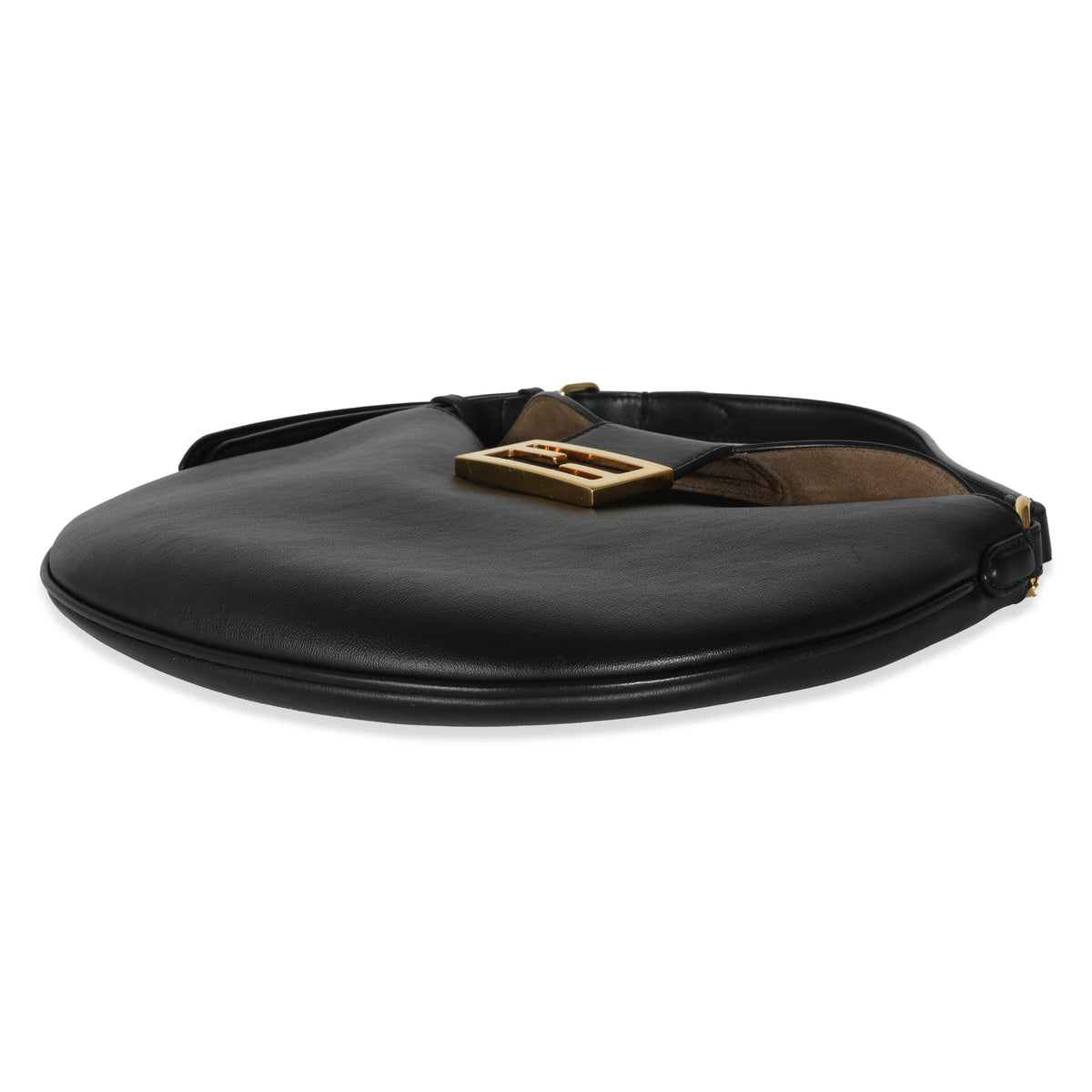 Black Calfskin Small Croissant Hobo