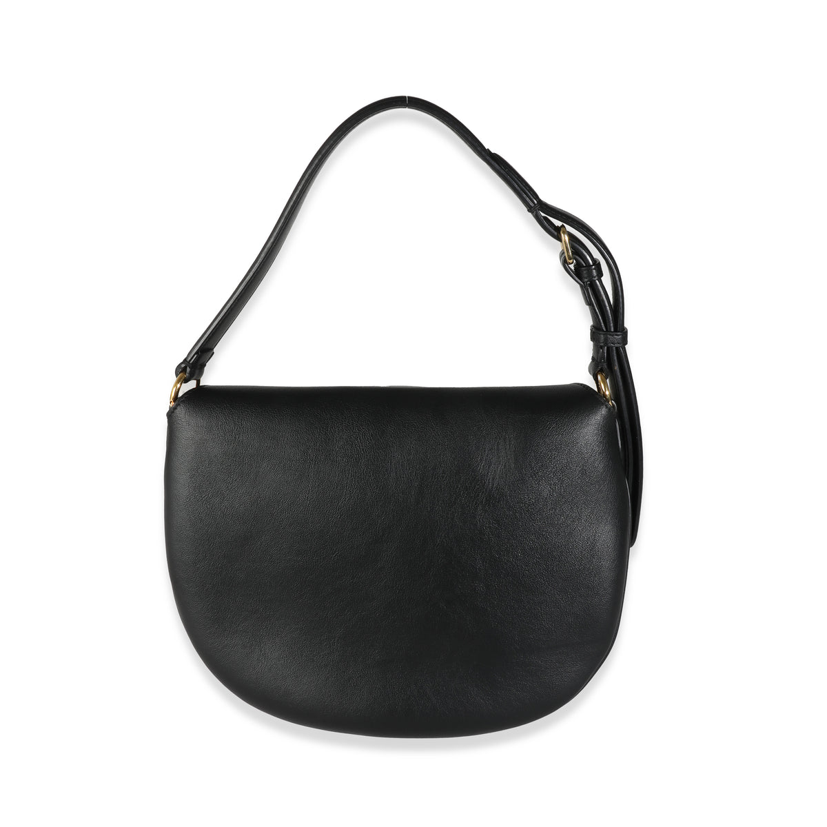 Black Calfskin Small Croissant Hobo