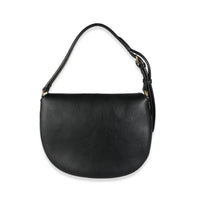 Black Calfskin Small Croissant Hobo