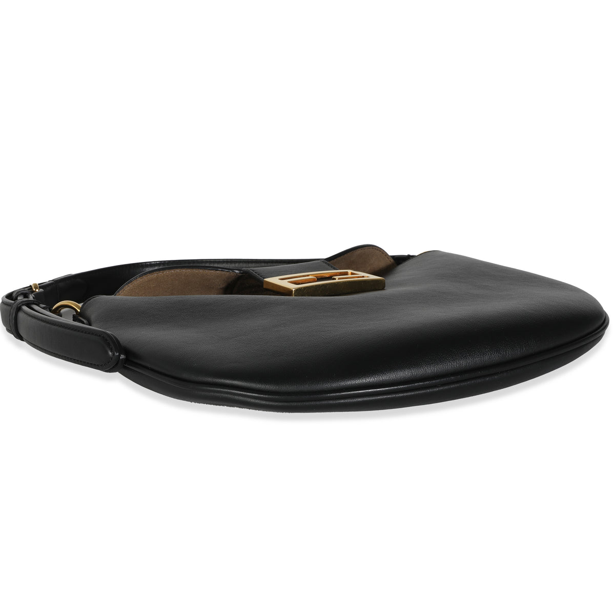 Black Calfskin Small Croissant Hobo