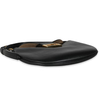 Black Calfskin Small Croissant Hobo