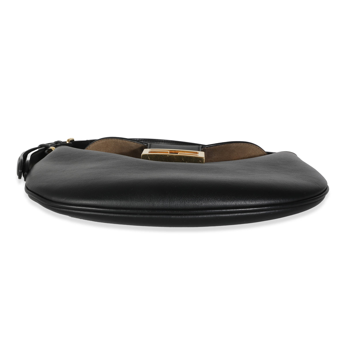 Black Calfskin Small Croissant Hobo