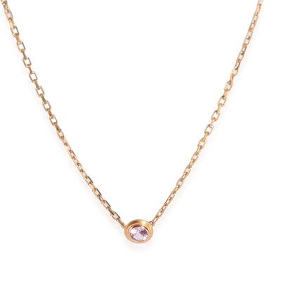 Damour Pendant With Pink Sapphire (Rose Gold)