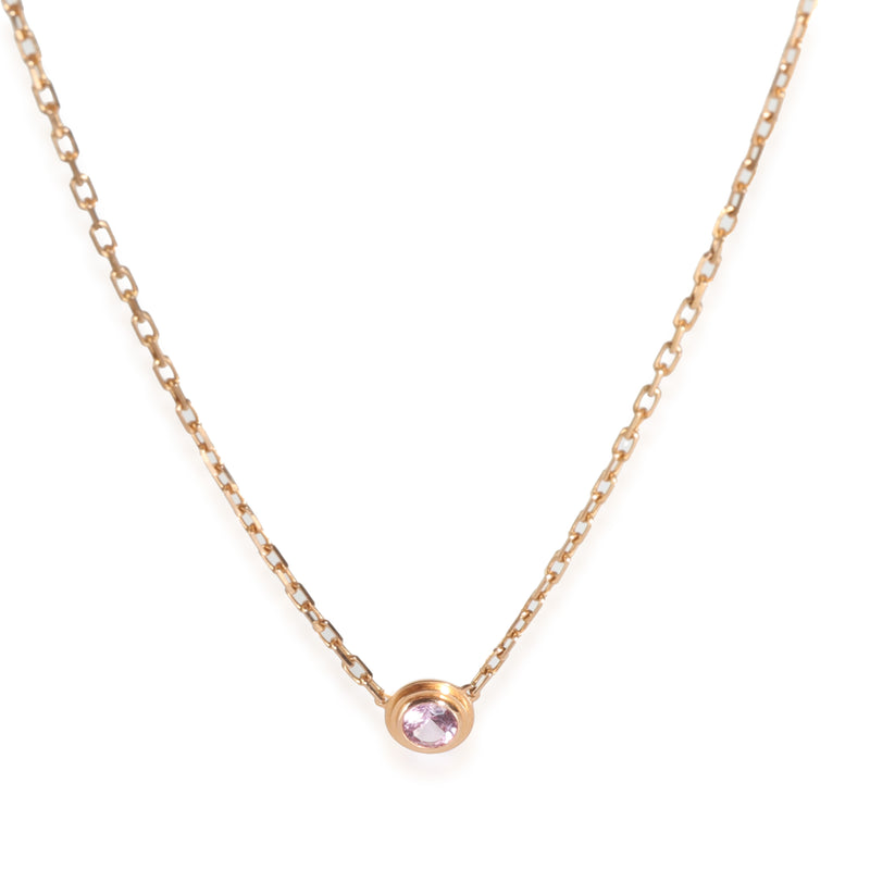 Damour Pendant With Pink Sapphire (Rose Gold)