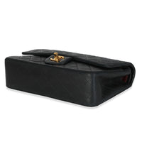 Vintage 24K Black Quilted Lambskin Medium Classic Double Flap Bag