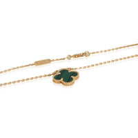 Alhambra Malachite Pendant Necklace in 18K Yellow Gold