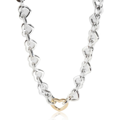 Heart Link 18K Yellow Gold & Sterling Silver Necklace