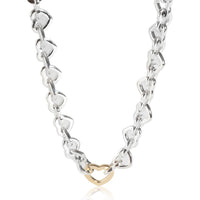 Heart Link 18K Yellow Gold & Sterling Silver Necklace