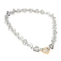 Heart Link 18K Yellow Gold & Sterling Silver Necklace