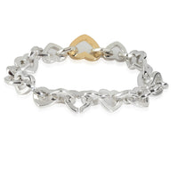 Heart Link 18K Yellow Gold & Sterling Silver Bracelet