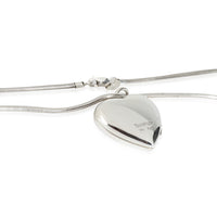 Heart Locket On Snake Chain in Sterling Silver