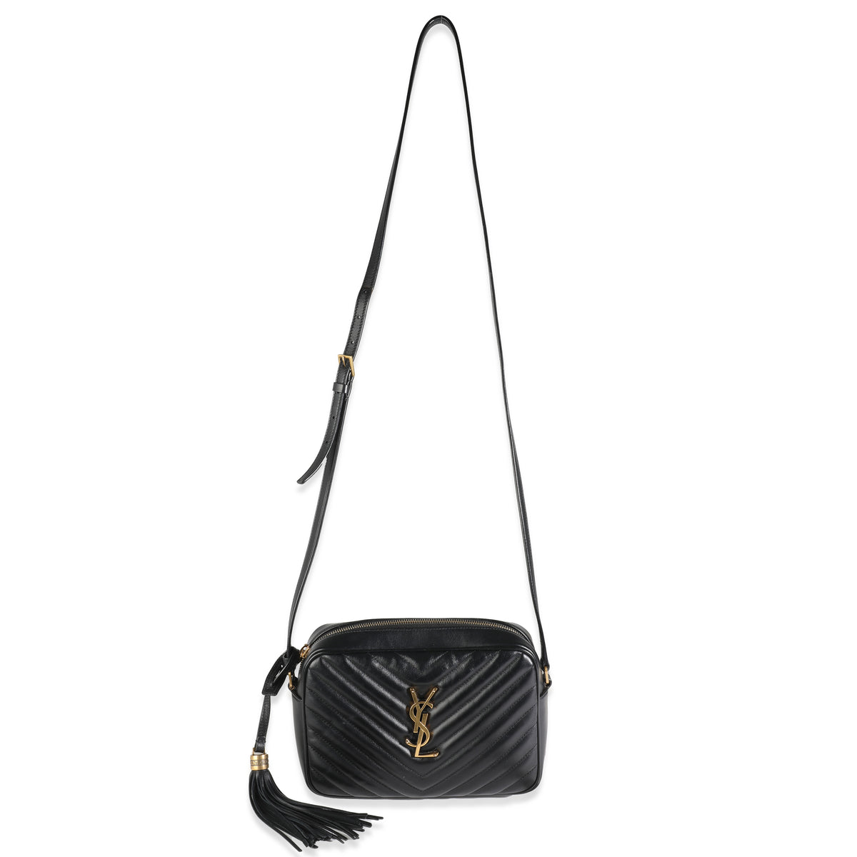 Black Matelasse Calfskin Lou Camera Bag