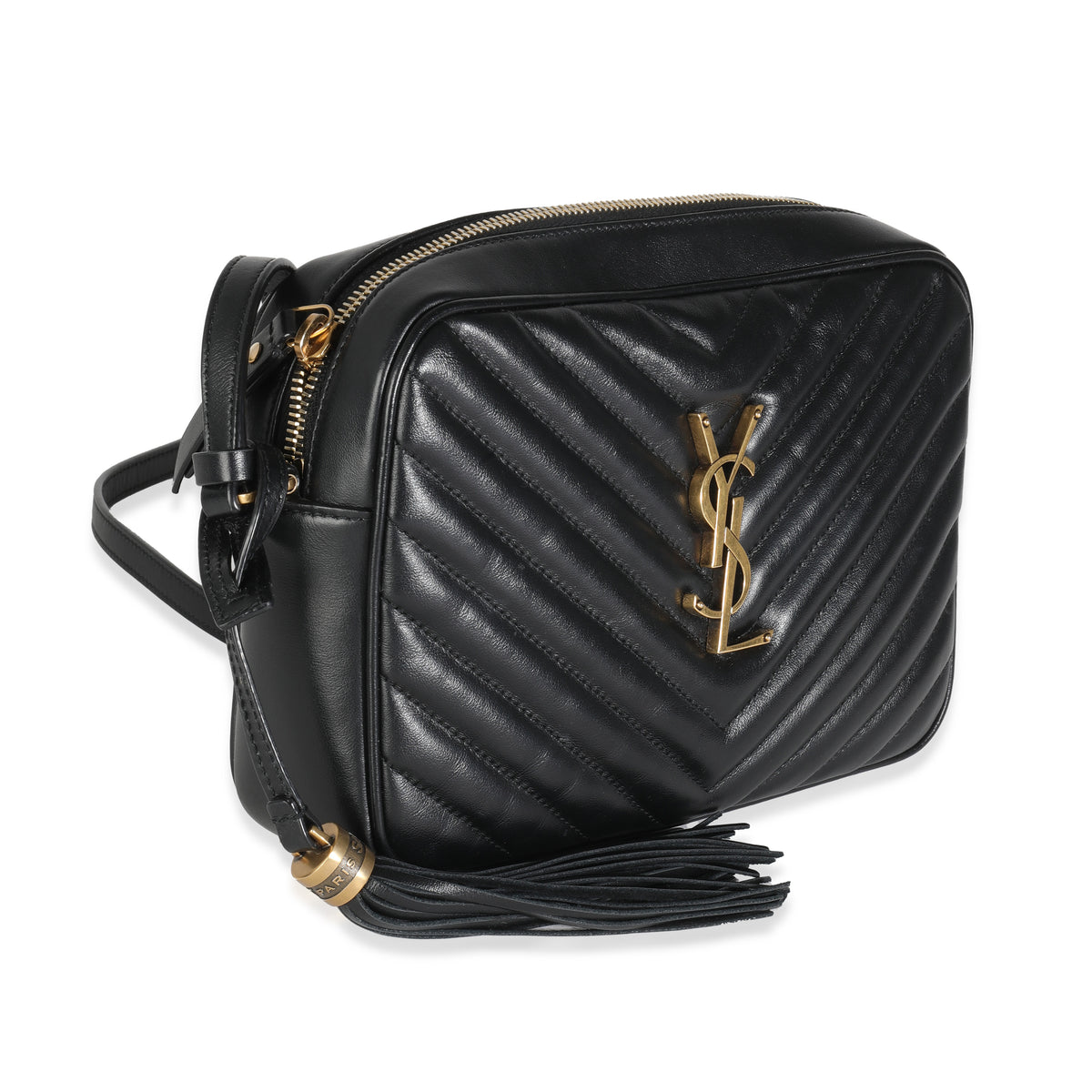 Black Matelasse Calfskin Lou Camera Bag