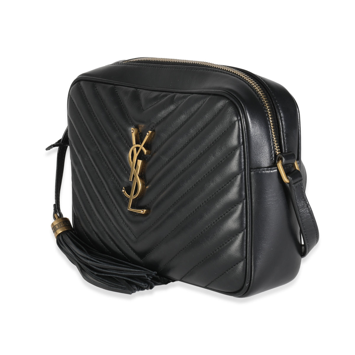 Black Matelasse Calfskin Lou Camera Bag
