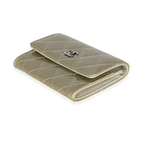 13C Grey Quilted Patent Classic Card Case