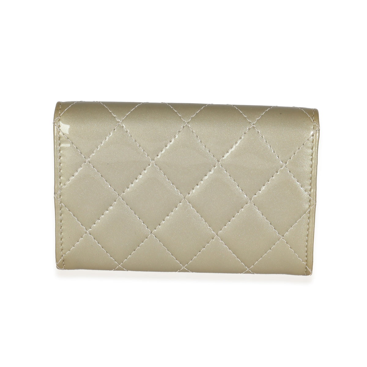 13C Grey Quilted Patent Classic Card Case